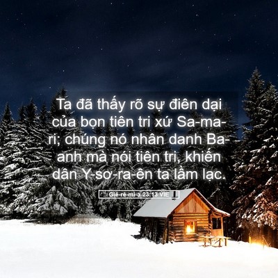Picture 05 - Giê-rê-mi-a 23:13 VIE - Ta đã thấy rõ sự điên dại của bọn - Bible Verse Picture