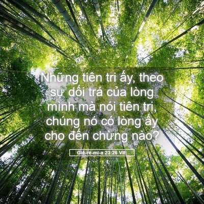 Picture 05 - Giê-rê-mi-a 23:26 VIE - Những tiên tri ấy, theo sự dối trá - Bible Verse Picture