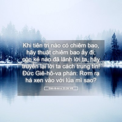 Picture 05 - Giê-rê-mi-a 23:28 VIE - Khi tiên tri nào có chiêm bao, hãy thuật - Bible Verse Picture