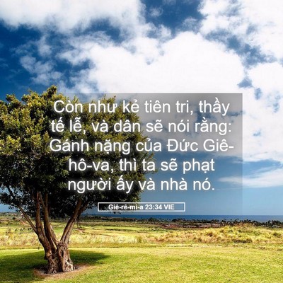 Picture 05 - Giê-rê-mi-a 23:34 VIE - Còn như kẻ tiên tri, thầy tế lễ, và - Bible Verse Picture