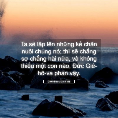 Picture 05 - Giê-rê-mi-a 23:4 VIE - Ta sẽ lập lên những kẻ chăn nuôi - Bible Verse Picture