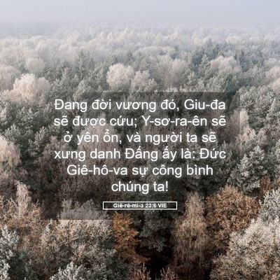 Picture 05 - Giê-rê-mi-a 23:6 VIE - Đang đời vương đó, Giu-đa sẽ được - Bible Verse Picture