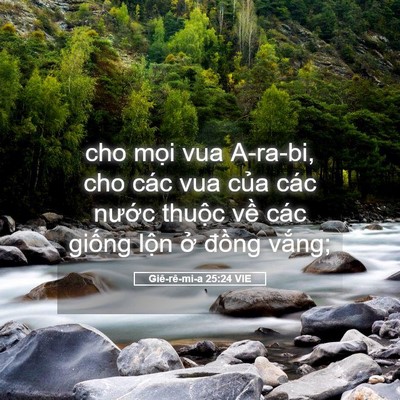 Picture 05 - Giê-rê-mi-a 25:24 VIE - cho mọi vua A-ra-bi, cho các vua của các - Bible Verse Picture