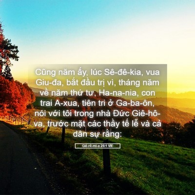 Picture 05 - Giê-rê-mi-a 28:1 VIE - Cũng năm ấy, lúc Sê-đê-kia, vua Giu-đa, - Bible Verse Picture