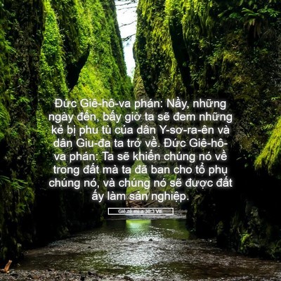 Picture 05 - Giê-rê-mi-a 30:3 VIE - Đức Giê-hô-va phán: Nầy, những ngày - Bible Verse Picture