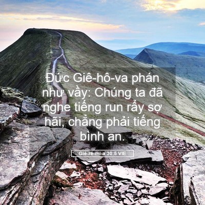 Picture 05 - Giê-rê-mi-a 30:5 VIE - Đức Giê-hô-va phán như vầy: Chúng ta - Bible Verse Picture