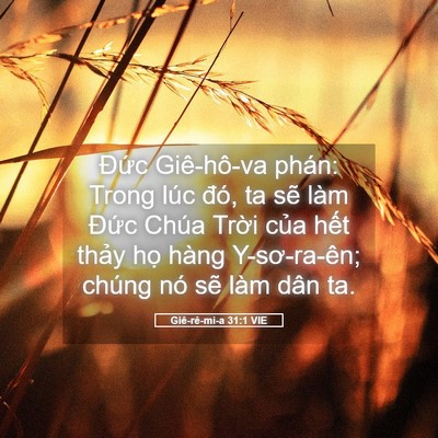 Picture 05 - Giê-rê-mi-a 31:1 VIE - Đức Giê-hô-va phán: Trong lúc đó, ta - Bible Verse Picture