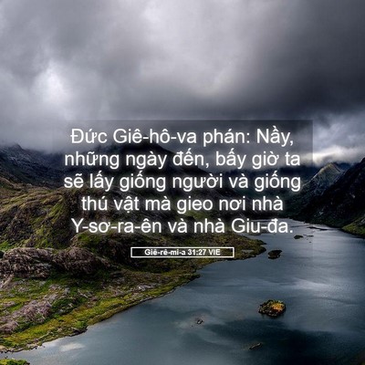 Picture 05 - Giê-rê-mi-a 31:27 VIE - Đức Giê-hô-va phán: Nầy, những ngày - Bible Verse Picture