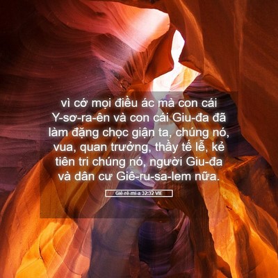 Picture 05 - Giê-rê-mi-a 32:32 VIE - vì cớ mọi điều ác mà con cái - Bible Verse Picture