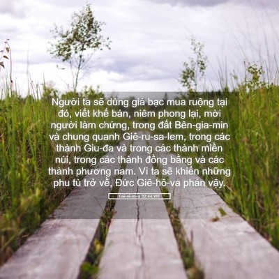 Picture 05 - Giê-rê-mi-a 32:44 VIE - Người ta sẽ dùng giá bạc mua ruộng - Bible Verse Picture
