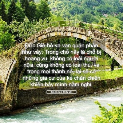 Picture 05 - Giê-rê-mi-a 33:12 VIE - Đức Giê-hô-va vạn quân phán như vầy: - Bible Verse Picture