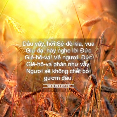 Picture 05 - Giê-rê-mi-a 34:4 VIE - Dầu vậy, hỡi Sê-đê-kia, vua Giu-đa, - Bible Verse Picture