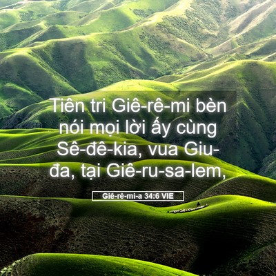 Picture 05 - Giê-rê-mi-a 34:6 VIE - Tiên tri Giê-rê-mi bèn nói mọi lời ấy - Bible Verse Picture