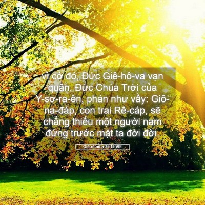 Picture 05 - Giê-rê-mi-a 35:19 VIE - vì cớ đó, Đức Giê-hô-va vạn quân, - Bible Verse Picture