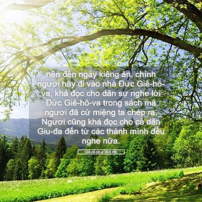 Picture 05 - Giê-rê-mi-a 36:6 VIE - nên đến ngày kiêng ăn, chính ngươi hãy - Bible Verse Picture