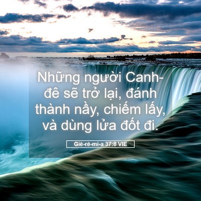 Picture 05 - Giê-rê-mi-a 37:8 VIE - Những người Canh-đê sẽ trở lại, - Bible Verse Picture