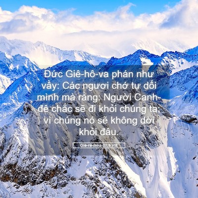Picture 05 - Giê-rê-mi-a 37:9 VIE - Đức Giê-hô-va phán như vầy: Các ngươi - Bible Verse Picture