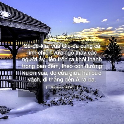 Picture 05 - Giê-rê-mi-a 39:4 VIE - Sê-đê-kia, vua Giu-đa cùng cả lính - Bible Verse Picture