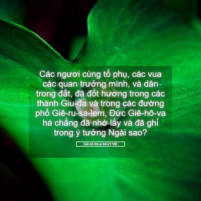 Picture 05 - Giê-rê-mi-a 44:21 VIE - Các ngươi cùng tổ phụ, các vua các quan - Bible Verse Picture