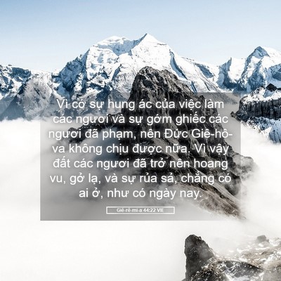 Picture 05 - Giê-rê-mi-a 44:22 VIE - Vì cớ sự hung ác của việc làm các - Bible Verse Picture