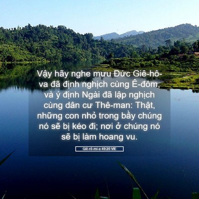 Picture 05 - Giê-rê-mi-a 49:20 VIE - Vậy hãy nghe mưu Đức Giê-hô-va đã - Bible Verse Picture