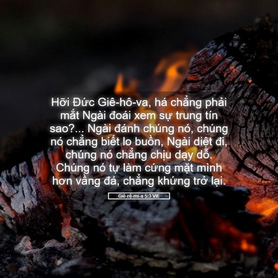 Picture 05 - Giê-rê-mi-a 5:3 VIE - Hỡi Đức Giê-hô-va, há chẳng phải - Bible Verse Picture