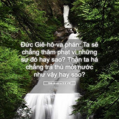 Picture 05 - Giê-rê-mi-a 5:9 VIE - Đức Giê-hô-va phán: Ta sẽ chẳng thăm - Bible Verse Picture