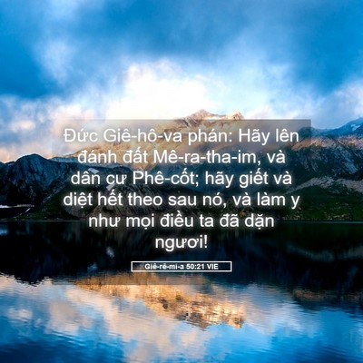 Picture 05 - Giê-rê-mi-a 50:21 VIE - Đức Giê-hô-va phán: Hãy lên đánh đất - Bible Verse Picture