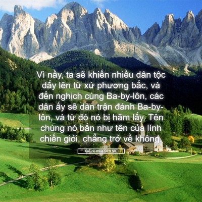 Picture 05 - Giê-rê-mi-a 50:9 VIE - Vì nầy, ta sẽ khiến nhiều dân tộc - Bible Verse Picture