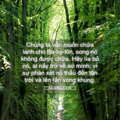 Picture 05 - Giê-rê-mi-a 51:9 VIE - Chúng ta vẫn muốn chữa lành cho - Bible Verse Picture