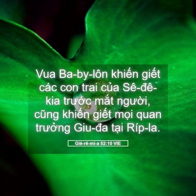 Picture 05 - Giê-rê-mi-a 52:10 VIE - Vua Ba-by-lôn khiến giết các con trai của - Bible Verse Picture