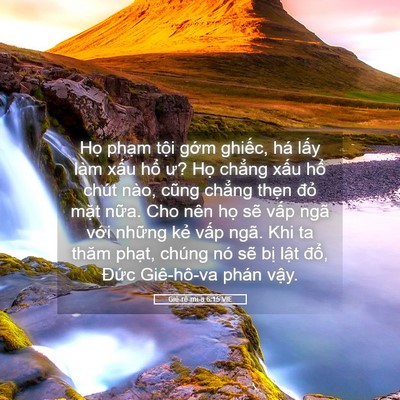 Picture 05 - Giê-rê-mi-a 6:15 VIE - Họ phạm tội gớm ghiếc, há lấy làm - Bible Verse Picture