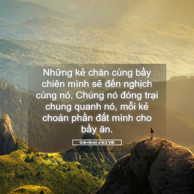 Picture 05 - Giê-rê-mi-a 6:3 VIE - Những kẻ chăn cùng bầy chiên mình sẽ - Bible Verse Picture
