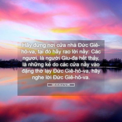 Picture 05 - Giê-rê-mi-a 7:2 VIE - Hãy đứng nơi cửa nhà Đức Giê-hô-va, - Bible Verse Picture