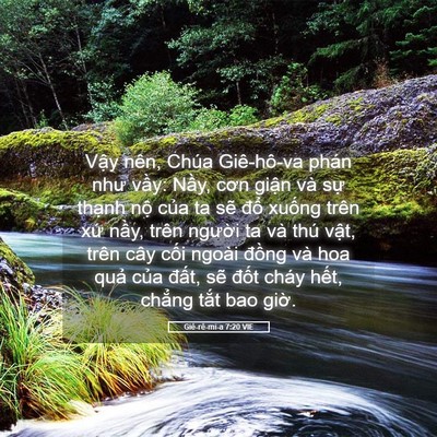 Picture 05 - Giê-rê-mi-a 7:20 VIE - Vậy nên, Chúa Giê-hô-va phán như vầy: - Bible Verse Picture
