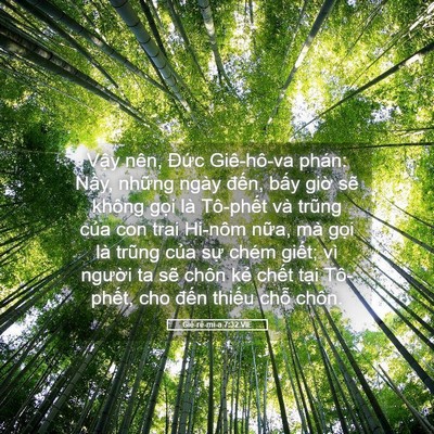 Picture 05 - Giê-rê-mi-a 7:32 VIE - Vậy nên, Đức Giê-hô-va phán: Nầy, - Bible Verse Picture