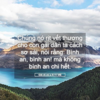 Picture 05 - Giê-rê-mi-a 8:11 VIE - Chúng nó rịt vết thương cho con gái dân - Bible Verse Picture