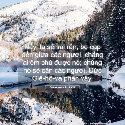 Picture 05 - Giê-rê-mi-a 8:17 VIE - Nầy, ta sẽ sai rắn, bọ cạp đến - Bible Verse Picture