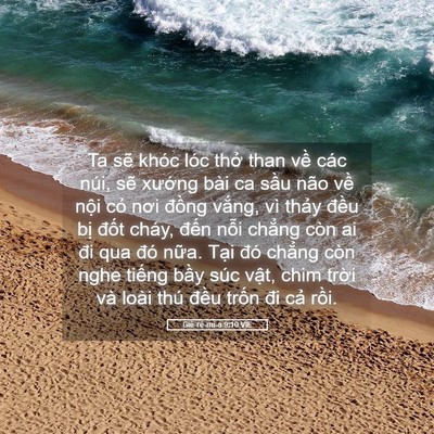 Picture 05 - Giê-rê-mi-a 9:10 VIE - Ta sẽ khóc lóc thở than về các núi, - Bible Verse Picture