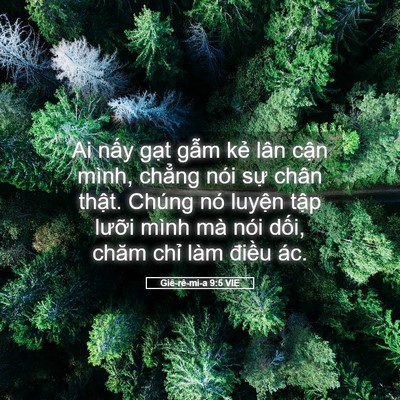 Picture 05 - Giê-rê-mi-a 9:5 VIE - Ai nấy gạt gẫm kẻ lân cận mình, - Bible Verse Picture