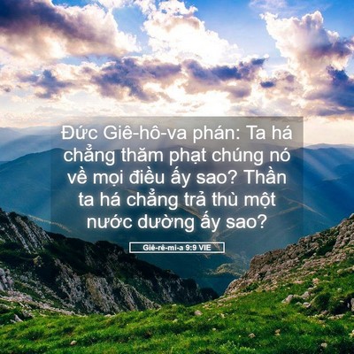 Picture 05 - Giê-rê-mi-a 9:9 VIE - Đức Giê-hô-va phán: Ta há chẳng thăm - Bible Verse Picture