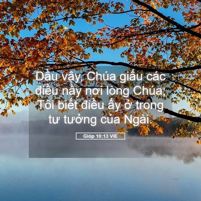 Picture 05 - Gióp 10:13 VIE - Dầu vậy, Chúa giấu các điều nầy nơi - Bible Verse Picture