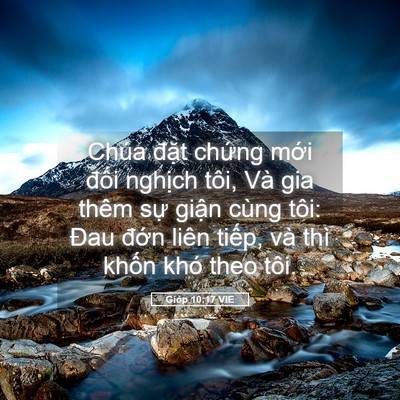 Picture 05 - Gióp 10:17 VIE - Chúa đặt chứng mới đối nghịch tôi, - Bible Verse Picture