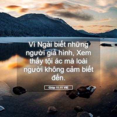 Picture 05 - Gióp 11:11 VIE - Vì Ngài biết những người giả hình, - Bible Verse Picture