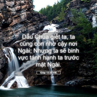 Picture 05 - Gióp 13:15 VIE - Dẫu Chúa giết ta, ta cũng còn nhờ cậy - Bible Verse Picture