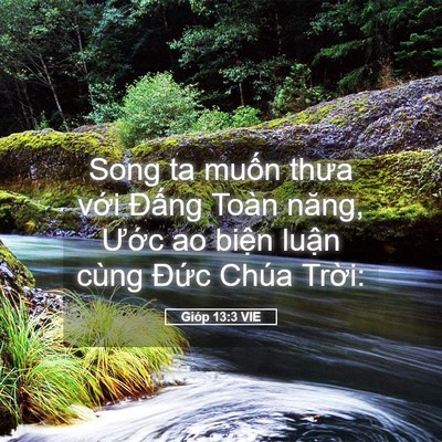 Picture 05 - Gióp 13:3 VIE - Song ta muốn thưa với Đấng Toàn năng, - Bible Verse Picture