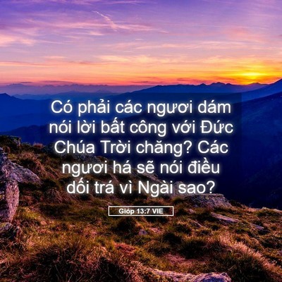 Picture 05 - Gióp 13:7 VIE - Có phải các ngươi dám nói lời bất - Bible Verse Picture