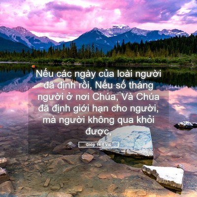 Picture 05 - Gióp 14:5 VIE - Nếu các ngày của loài người đã - Bible Verse Picture