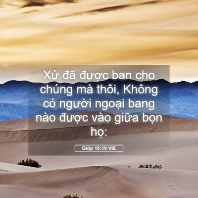 Picture 05 - Gióp 15:19 VIE - Xứ đã được ban cho chúng mà thôi, - Bible Verse Picture