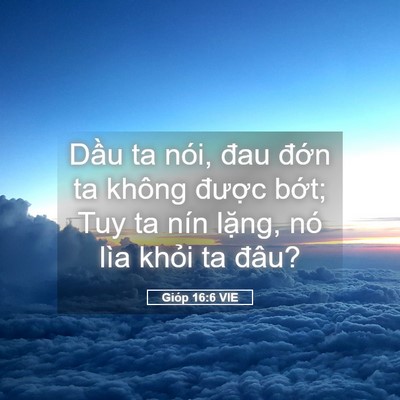 Picture 05 - Gióp 16:6 VIE - Dầu ta nói, đau đớn ta không được - Bible Verse Picture
